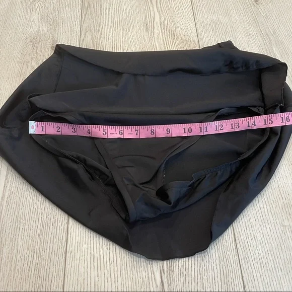 TRIMSHAPER Black Bikini Swim Skirt Bottom Size 10 - Picture 6 of 12